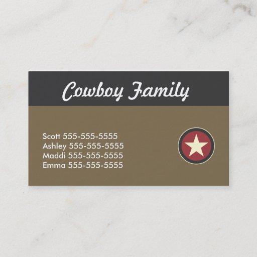 Customizable Red Star, Black and Tan Business Card