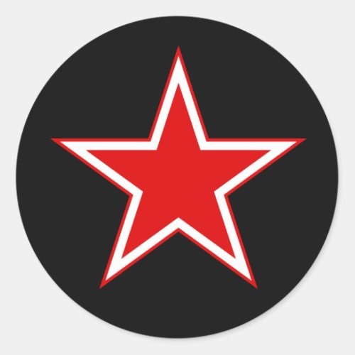 Red Star Black sticker