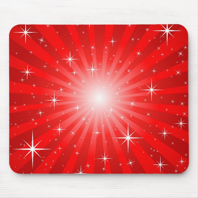 Red Star Burst Mousepad (Front)