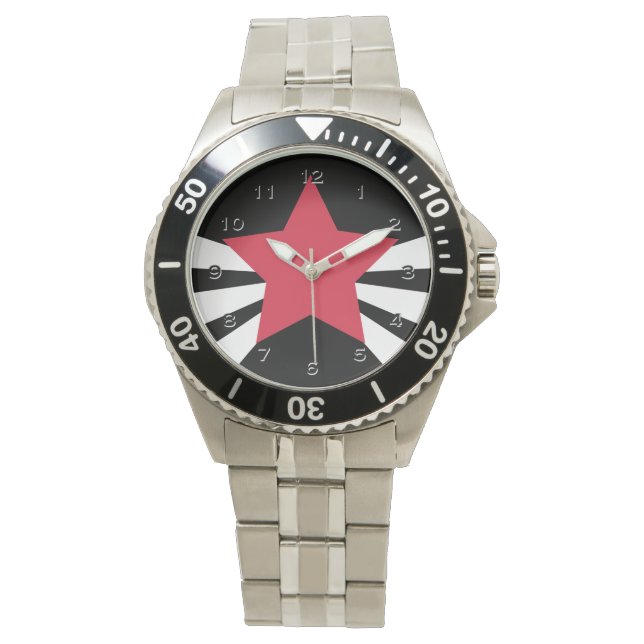 Red Star Burst Watch (Front)
