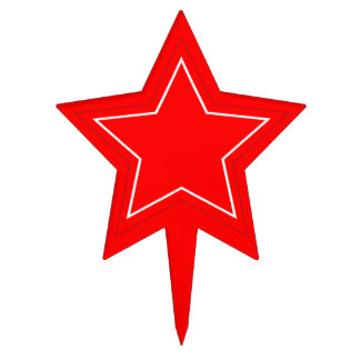 Red Star Cake Pick