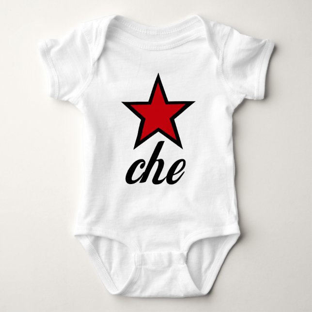 Red Star Che Guevara! Baby Bodysuit (Front)