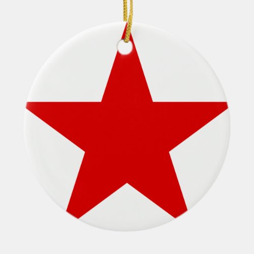 Red Star Communist Socialist Ceramic Ornament