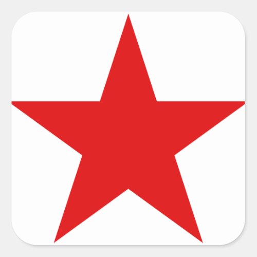 Red Star Communist Socialist Square Sticker
