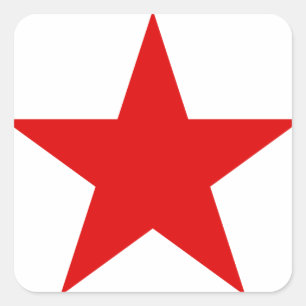 Red Star Communist Socialist Square Sticker