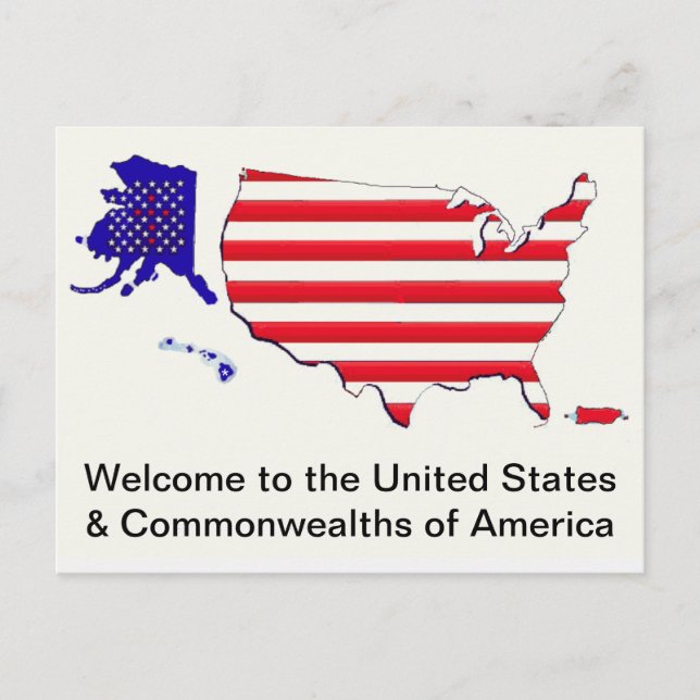 Red star cross flag post card (Front)