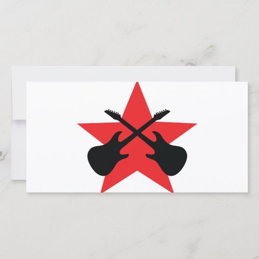 Red Star crossed guitars (Front)