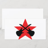 Red Star crossed guitars (Front/Back)