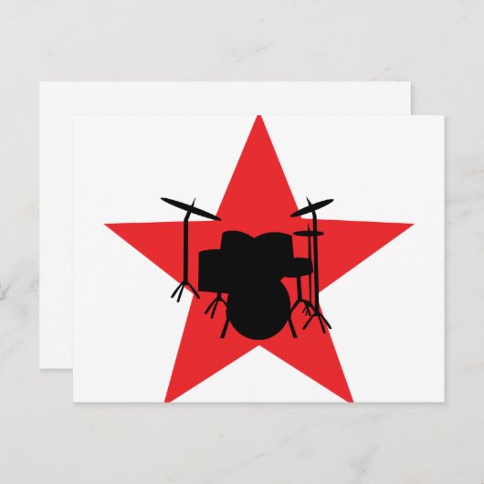 red star drum drummer (Front/Back)