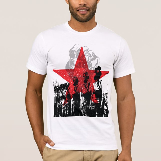 Red Star Gas Mask! Ernesto Che Guevara T-Shirts (Front)