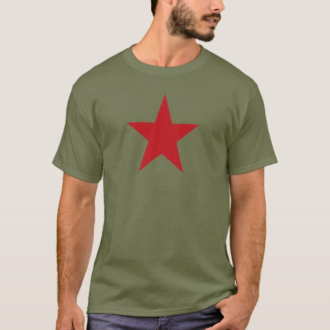 Red Star Green Army T-Shirt (Front)