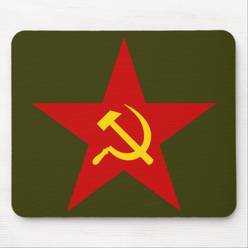 Red Star hammer  sickle mousepad