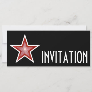 Red Star 'INVITATION' black long Invitation