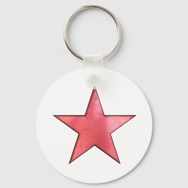 red star keychain (Front)