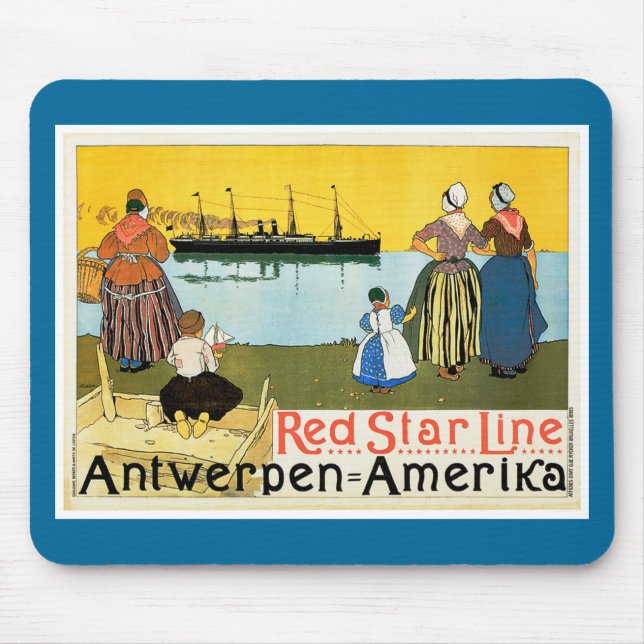 Red Star Line ~ Antwerpen-Amerika Mouse Pad (Front)