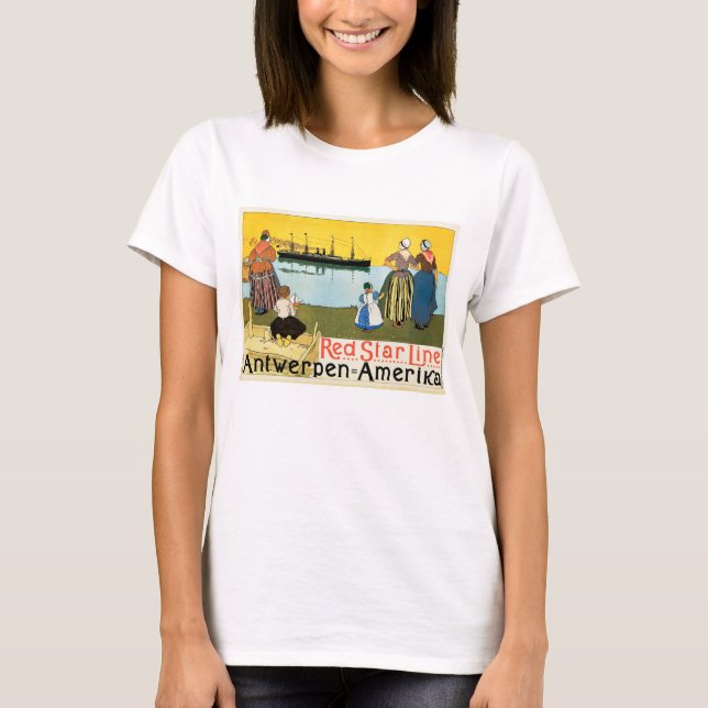 Red Star Line ~ Antwerpen-Amerika T-Shirt (Front)
