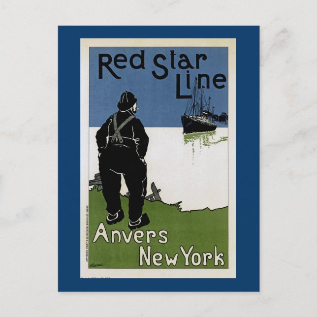 Red Star Line Postcard (Front)