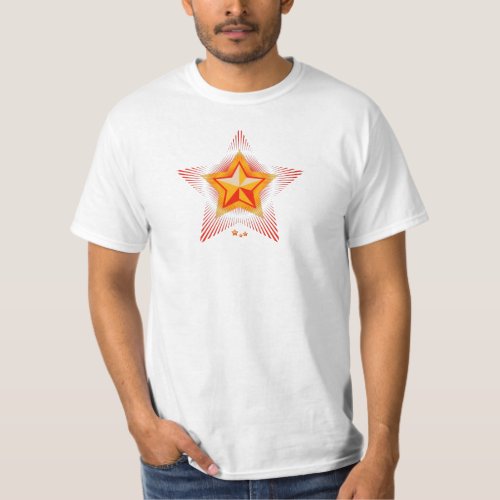 Red Star of Communism White Value Mens T_Shirt