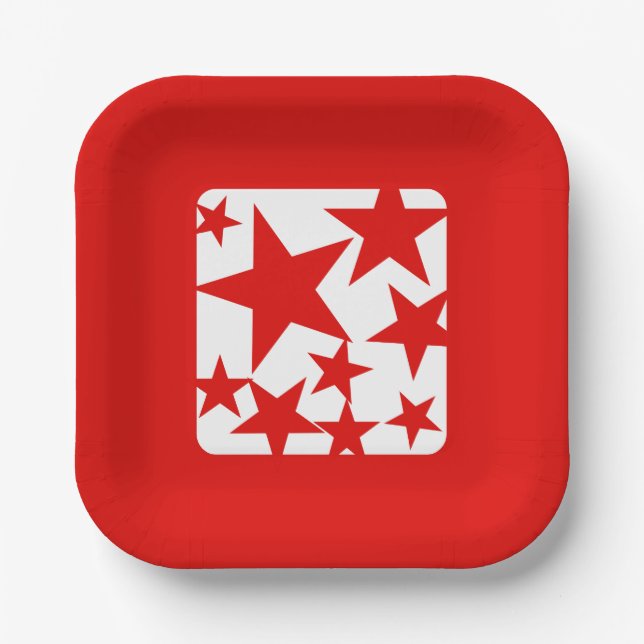 Red Star Paper Plate (Front)