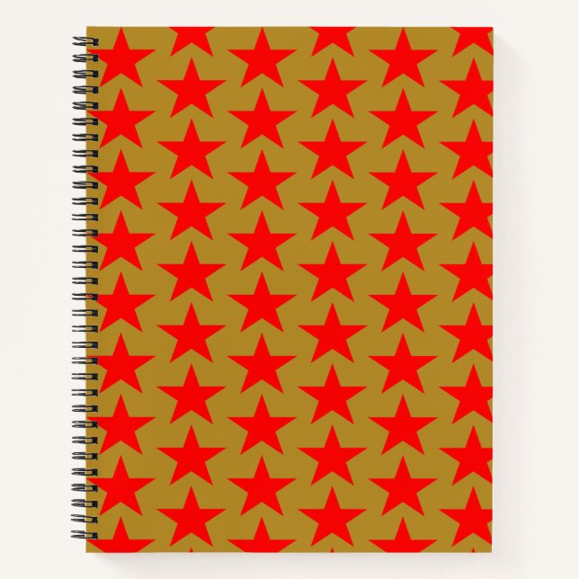 Red Star Pattern Notebook (Front)