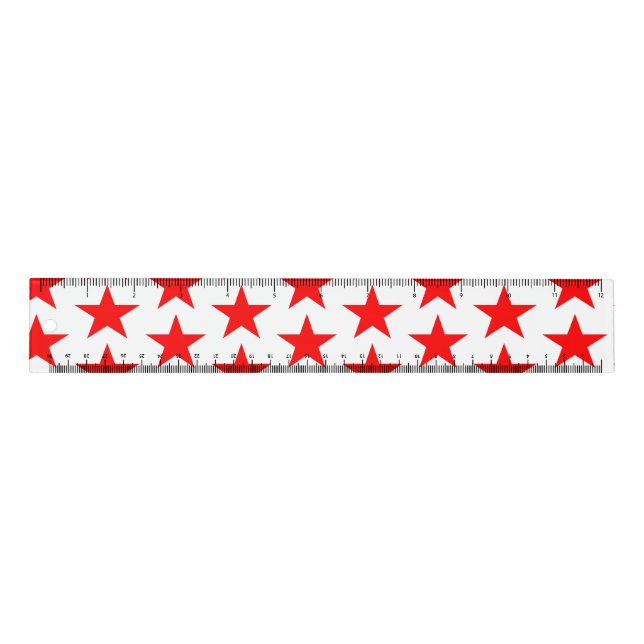 Red Star Pattern Ruler (Front)