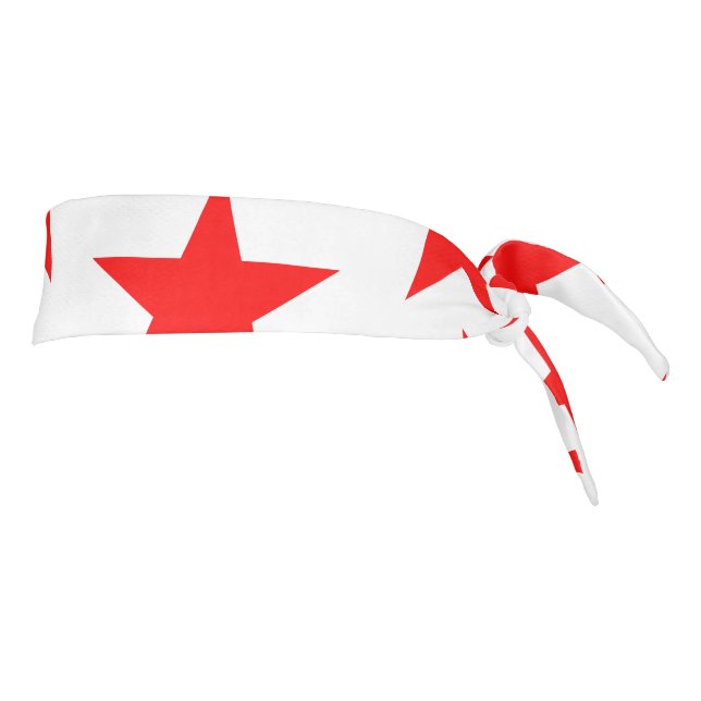 Red Star Pattern Tie Headband (Rotate 90)