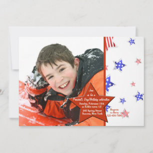 Red Star Photo Invitation