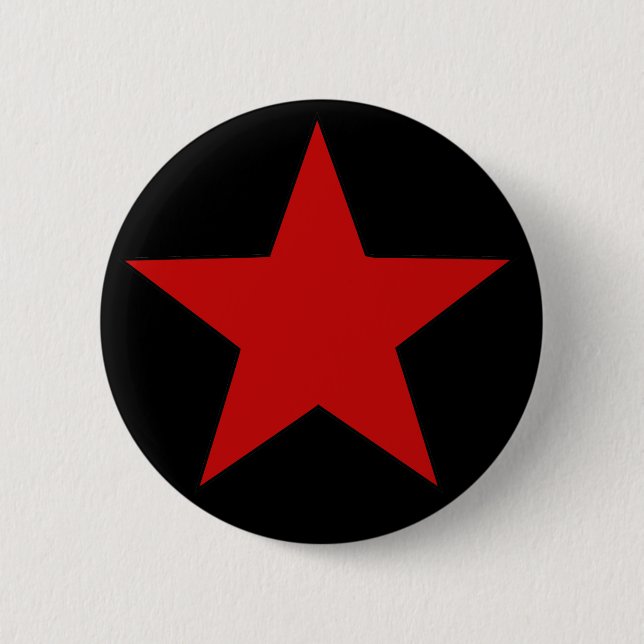 Red Star Pinback Button (Front)