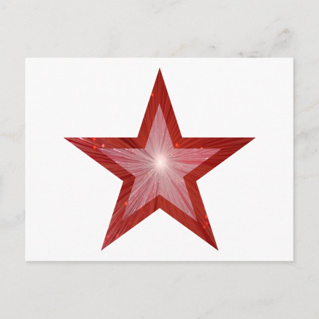 Red Star postcard white (Front)