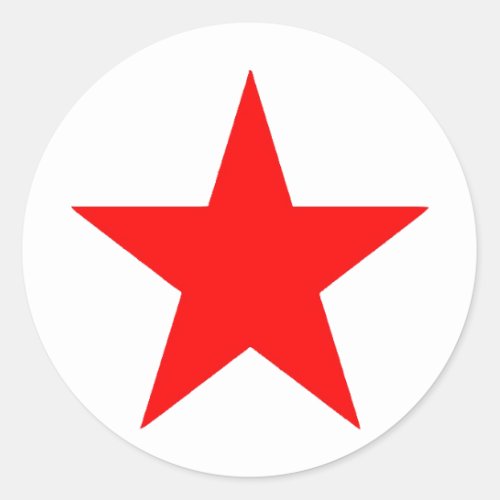 Red Star Products  Designs Classic Round Sticker