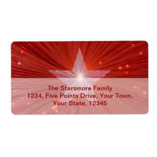 Red Star shipping label large