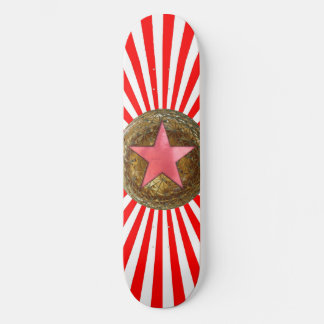 red star skateboard deck