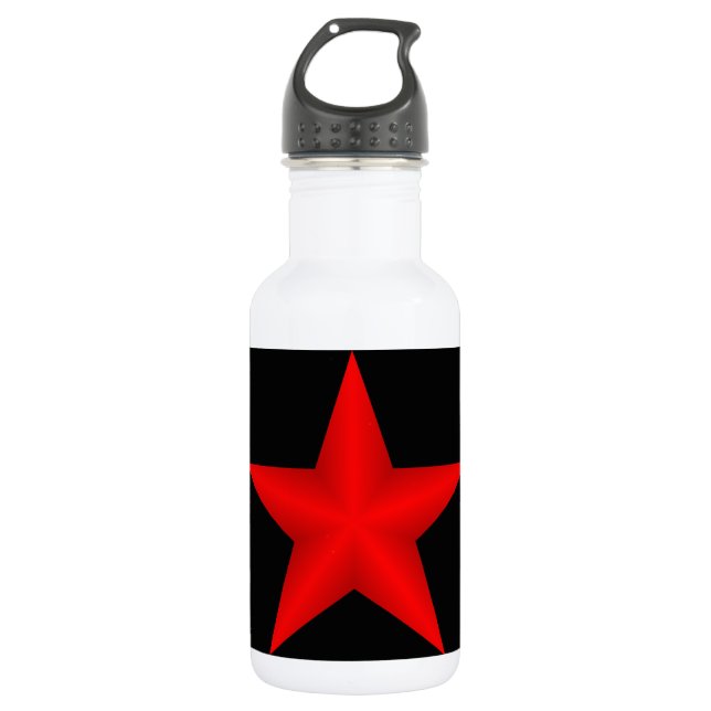 Red Star Stainless Steel Water Bottle (Front)