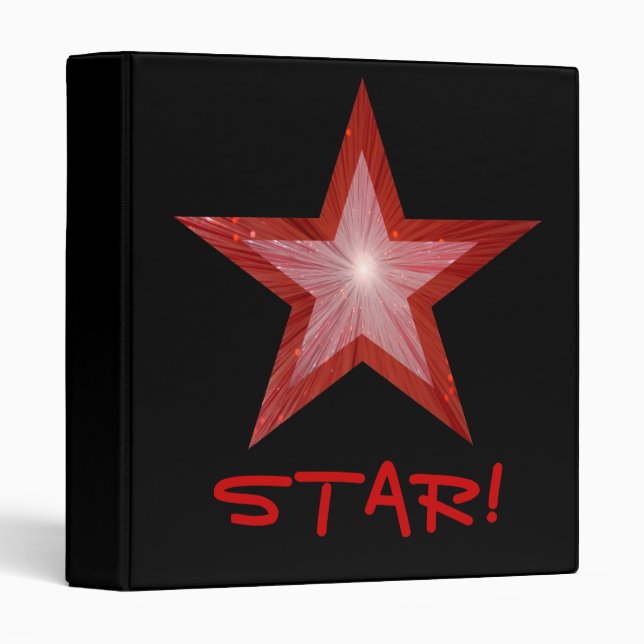 Red Star 'STAR!' binder black (Front/Spine)