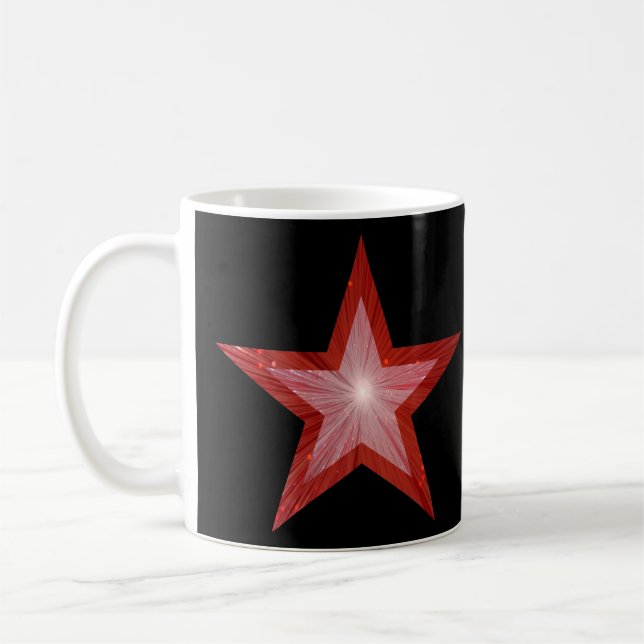 Red Star 'STAR!' mug black (Left)