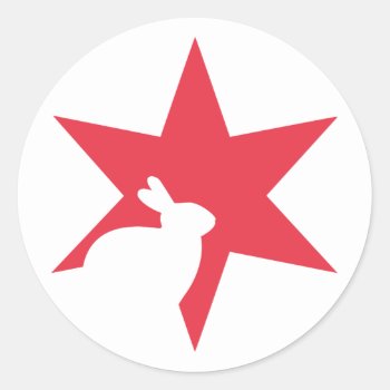 Red Star Sticker by VeganChicago at Zazzle