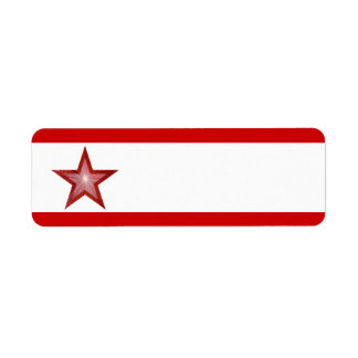 Red Star stripe small white plain Label