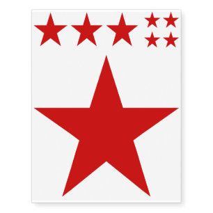 Red Star Temporary Tattoos