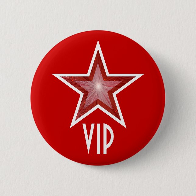 Red Star 'VIP' button red (Front)