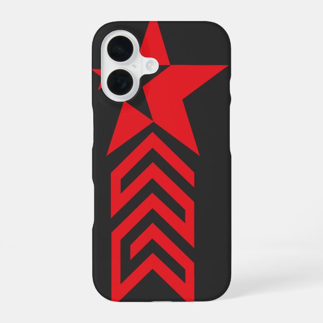 Red Star with Chevron Arrows iPhone Case (Back)