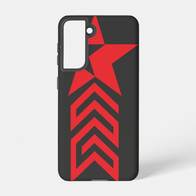 Red Star with Chevron Arrows Samsung Galaxy Case (Back)