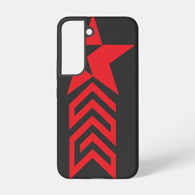 Red Star with Chevron Arrows Samsung Galaxy Case (Back)
