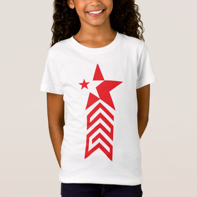 Red Star with Chevron Arrows T-Shirt (Front)