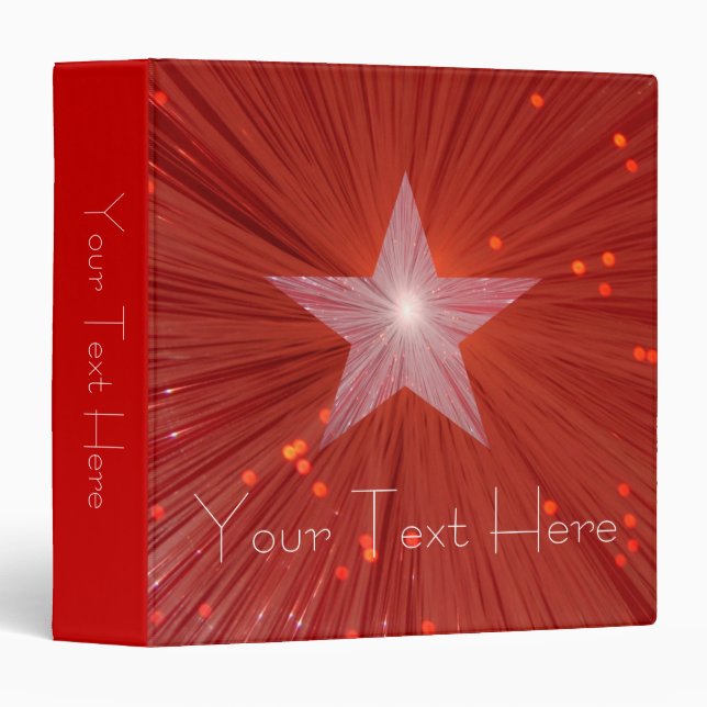 Red Star 'Your Text' binder (Front/Spine)