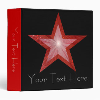 Red Star 'Your Text' binder black