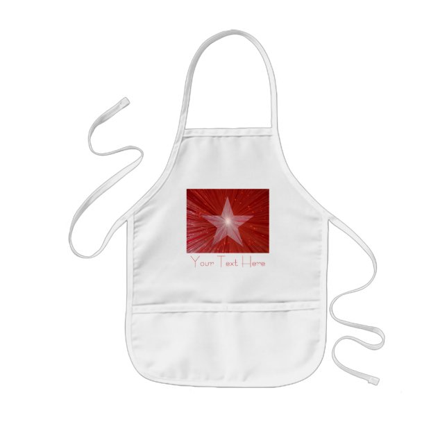 Red Star 'Your Text' kids apron (Front)