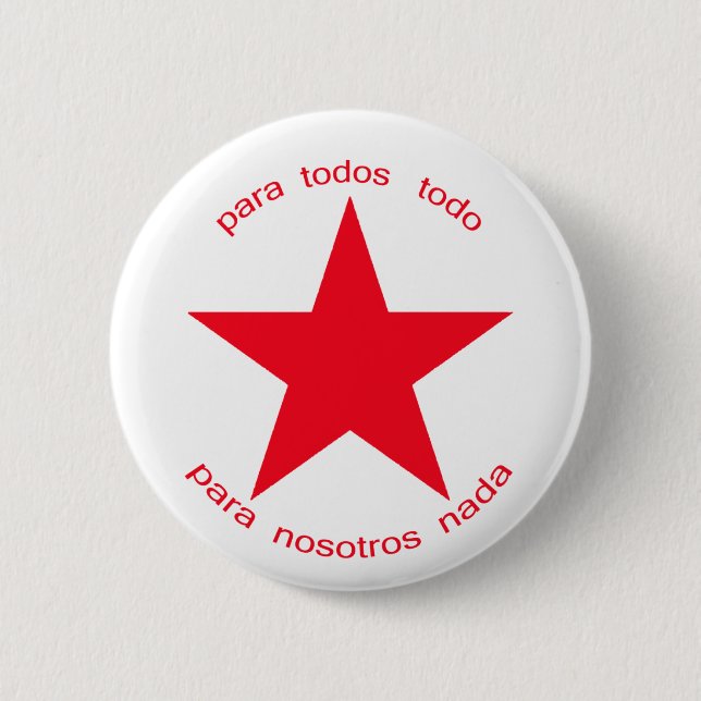 Red Star Zapatista Button (Front)