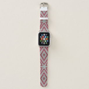 Red Starburst Pattern Apple Watch Band