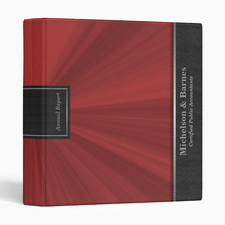 Red Starburst Professional Portfolio Binder Zazzle