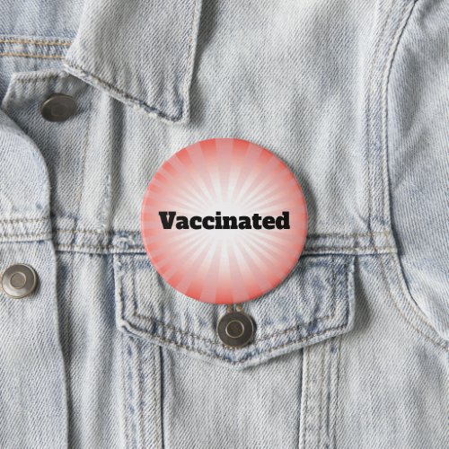 Red Starburst Vaccination Design Button
